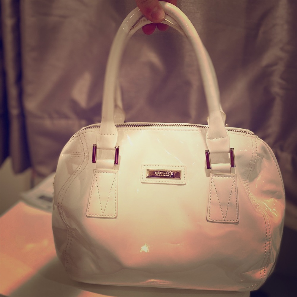 White Versace Purse